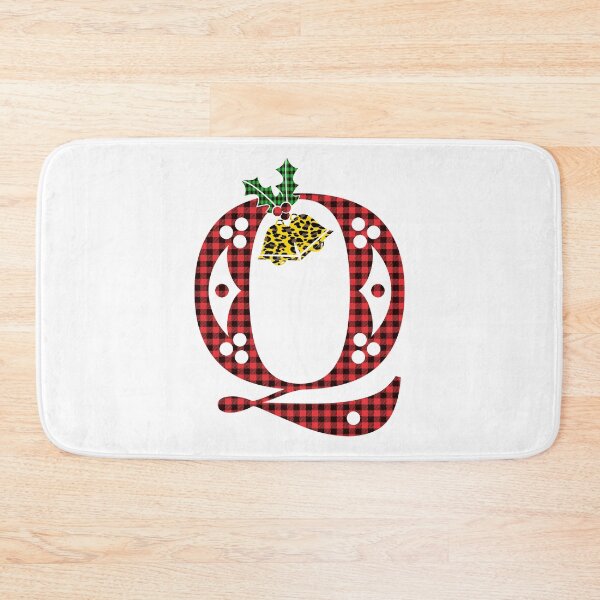Item preview, Alphabet Letter Q, Leopard Buffalo Plaid Christmas Design designed and sold by MonogramHQ.