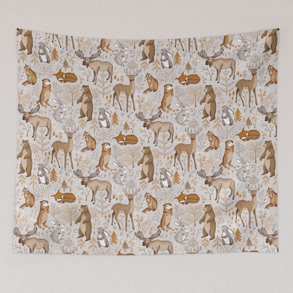 Item preview, cute forest beige designed and sold by Petit Faon Prints.