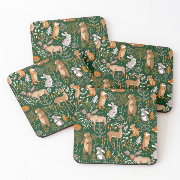 Item preview, cute forest - green designed and sold by Petit Faon Prints.