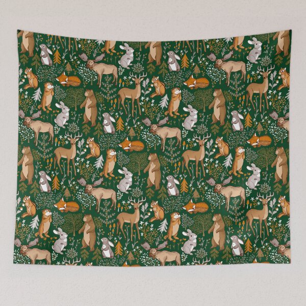 Item preview, cute forest - green designed and sold by Petit Faon Prints.