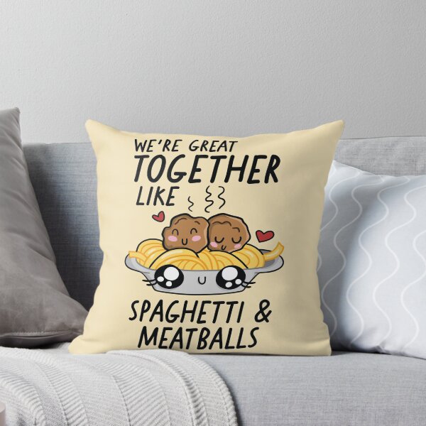 Item preview, We're Great Together Like Spaghetti & Meatballs | Kawaii Cute Food Combos designed and sold by SLAG-Creative.