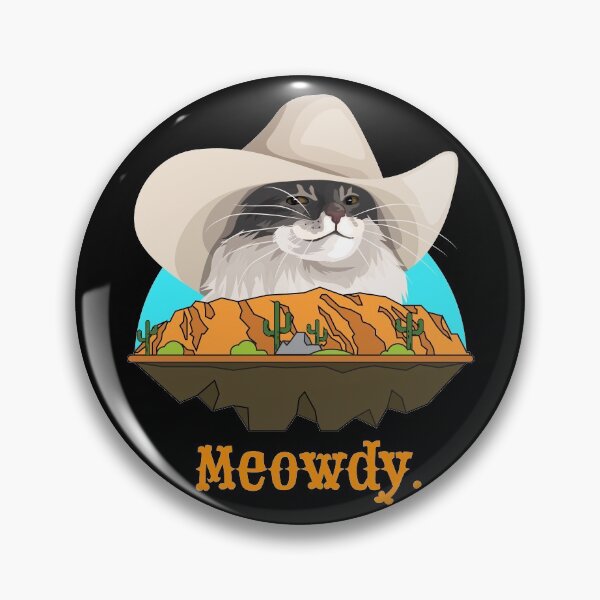 Item preview, Meowdy Texas Cat Cowboy Meme Funny Internet Illustration designed and sold by CelestialHCO.