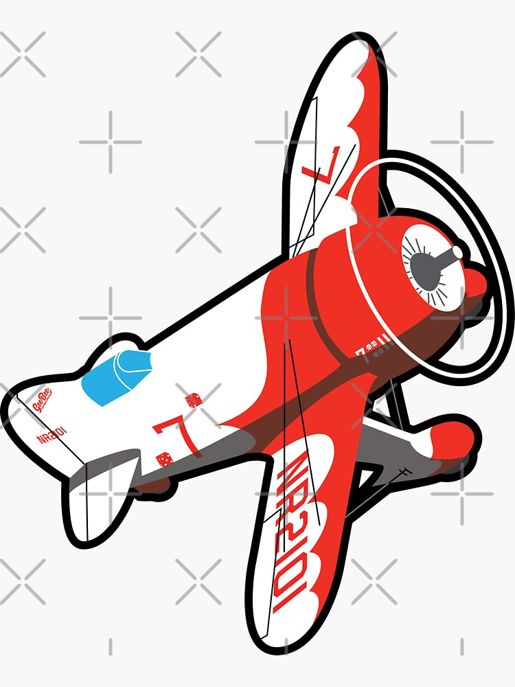 Thumbnail 3 of 3, Sticker, GeeBee R-2 designed and sold by Aeronautdesign.