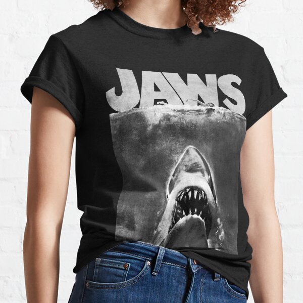 Attaque de requin négative photo de mâchoires Poster T-shirt classique