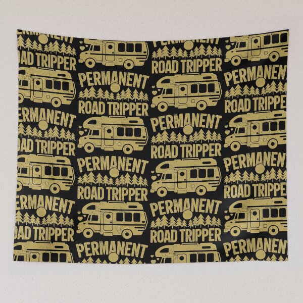 Item preview, Permanent Road Tripper Funny Camping designed and sold by GravitiTees.