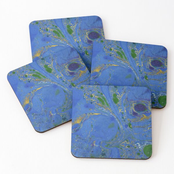 Item preview,  Marbling ,blue,green and gold designed and sold by Sue Zipkin.