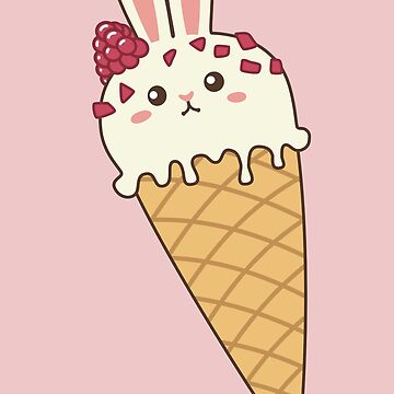 Artwork thumbnail, Vanilla & Raspberry Bunny Ice Cream by ElectricFangs