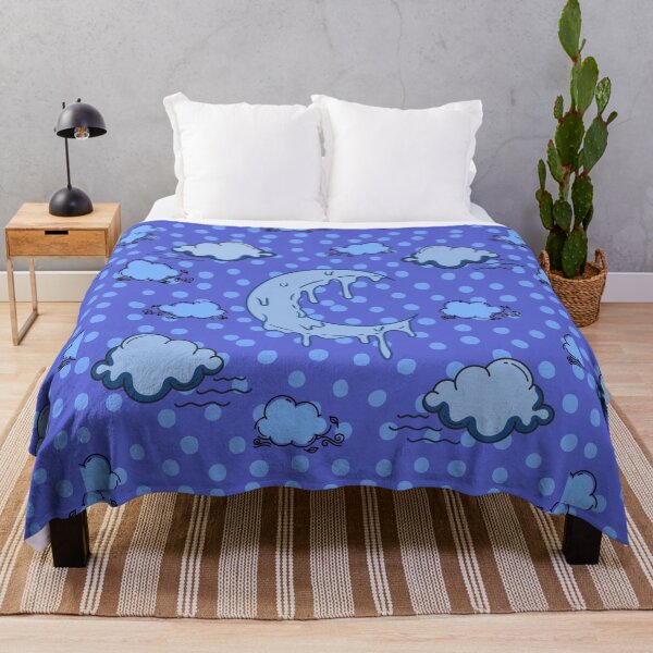 Item preview, fusión luna creciente nube noche lunares azules designed and sold by maplunk.