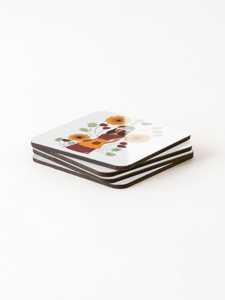 Thumbnail 4 of 5, Coasters (Set of 4), Cottagecore Flash designed and sold by R-Alexandra.