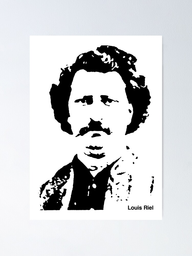 Louis Riel Metis Gravure sp ciale de Postes Canada noir et blanc HD de haute qualit Poster