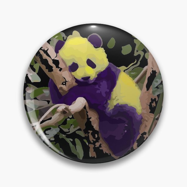 Item preview, Panda - Purple Yellow designed and sold by KiannasMind.
