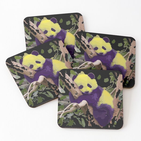 Item preview, Panda - Purple Yellow designed and sold by KiannasMind.