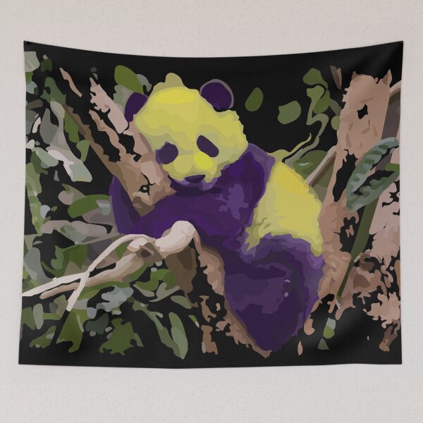Item preview, Panda - Purple Yellow designed and sold by KiannasMind.