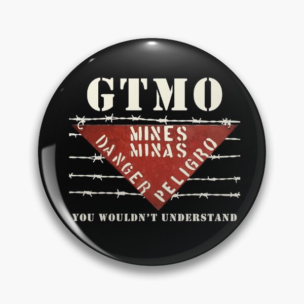 Item preview, GTMO Land Mine Barbed Wire Sign - Guantanamo Bay Cuba designed and sold by WOTUFAKA.