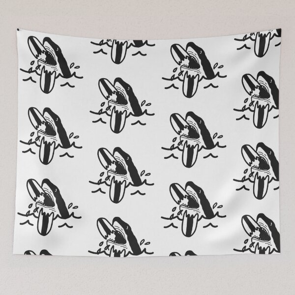 Item preview, Shark life surf surfing breaking surfboards retro  designed and sold by Tropical Blood.