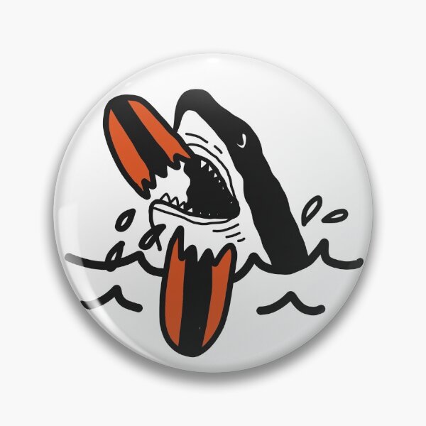 Item preview, REtro surf surfing sharks shark breaking surfboards  designed and sold by Tropical Blood.