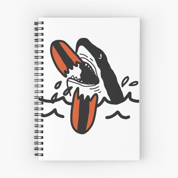 Item preview, REtro surf surfing sharks shark breaking surfboards  designed and sold by Tropical Blood.
