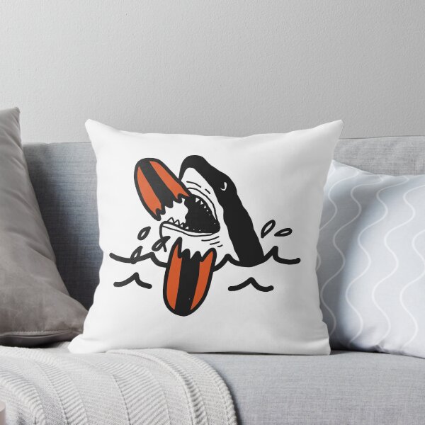 Item preview, REtro surf surfing sharks shark breaking surfboards  designed and sold by Tropical Blood.