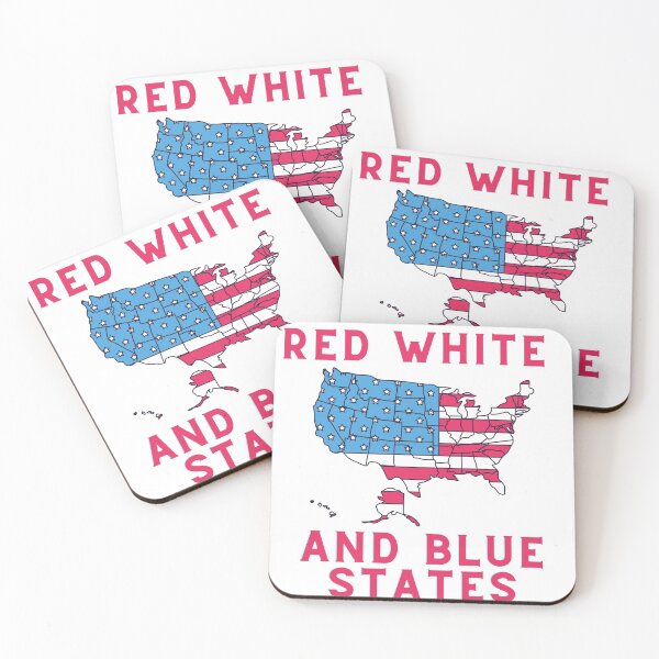 Item preview, United States Red White And Blue States designed and sold by juicekey3.