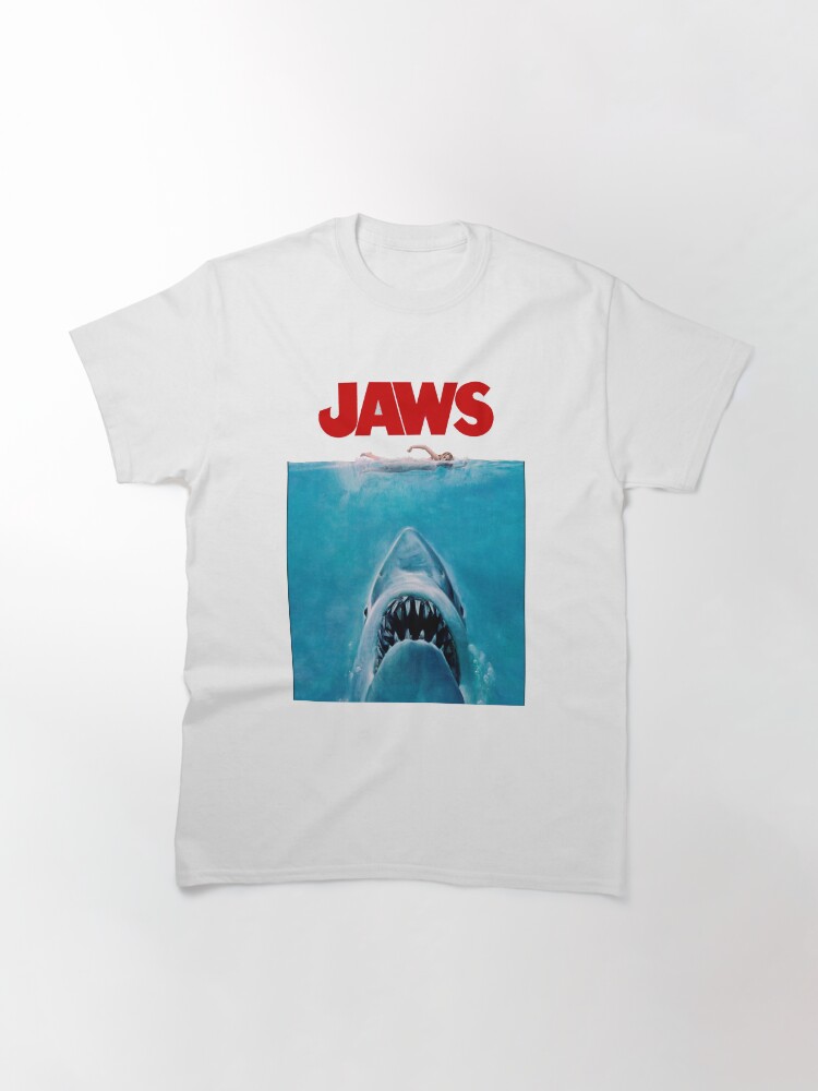 Thumbnail 3 of 7, Classic T-Shirt, Jaws Original Movie Poster designed and sold by FifthSun.