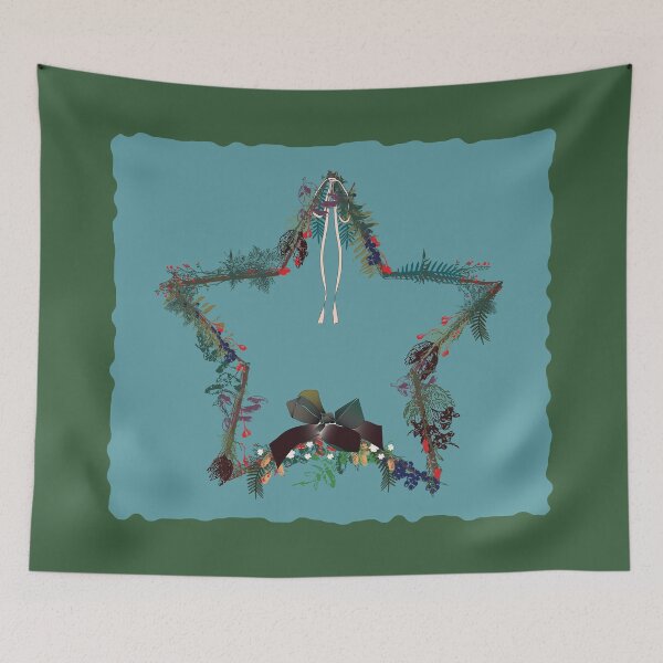 Item preview, Garden Holiday Star Wreath designed and sold by Beverley Hill.