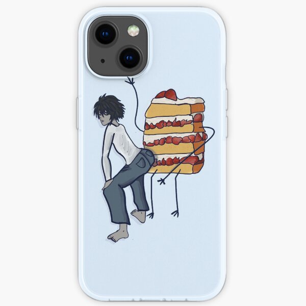 L Lawliet et gâteau Sticker Coque souple iPhone