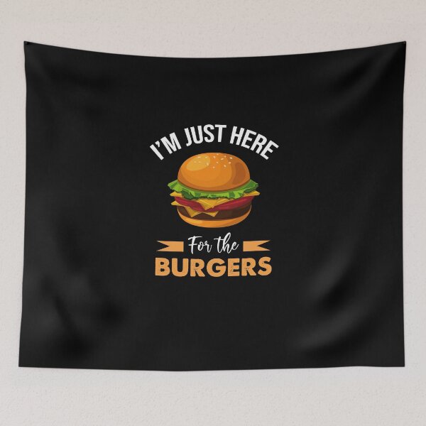 Item preview, I'm Just Here For The Burgers Hamburger Funny Barbecue Gift  designed and sold by wackodesign.