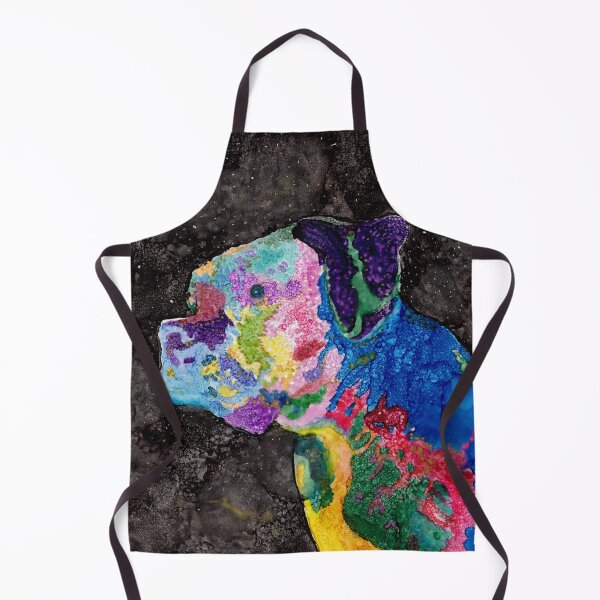 Item preview, Colorful Rainbow Boxer Dog in Alcohol Ink designed and sold by The Elderberry Blossom.