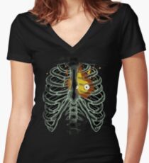 Calcifer - Howl's moving castle Women's Fitted V-Neck T-Shirt