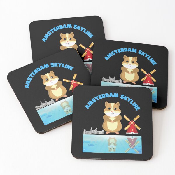 Item preview, Hamster, Amsterdam, animal, skyline, city, europe, netherlands, holland, urban, amsterdam skyline, architecture, travel, cityscape, houses, amsterdam art, designed and sold by bimmer325.