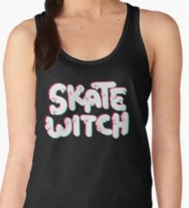Skate Witch (pink and turq) Women's Tank Top