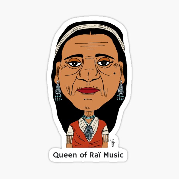Cheikha Rimitti, Queen of Raï Music. Sticker