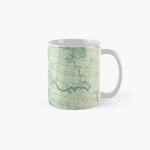 Melbourne Map Blue Vintage Classic Mug