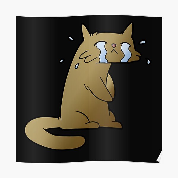 Posters Sur Le Theme Meme Chat Qui Pleure Redbubble