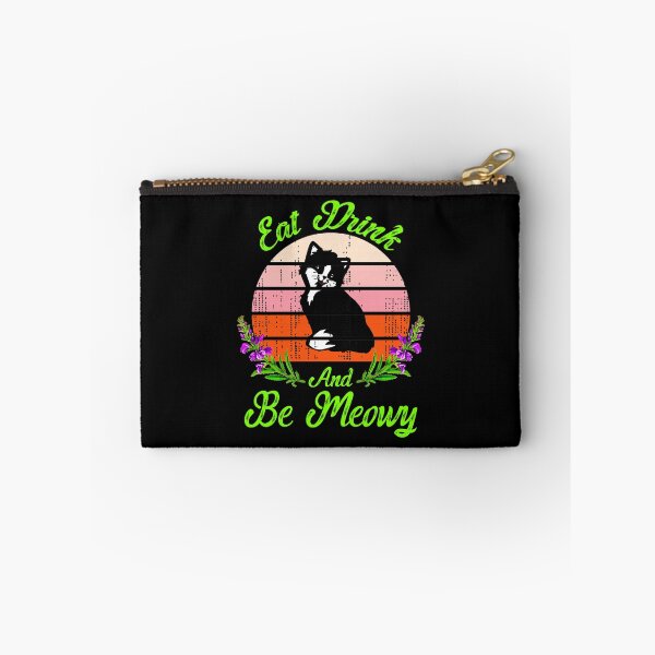 Item preview, Eat Drink And Be Meowy Funny  cat T-Shirt Quotes, Novelty Mom cat Gift, Gift Idea for Anniversary, Wedding, Mother's Day, Father's Day, Graduation, Thanksgiving, Christmas & New Year's day. designed and sold by KHRO.