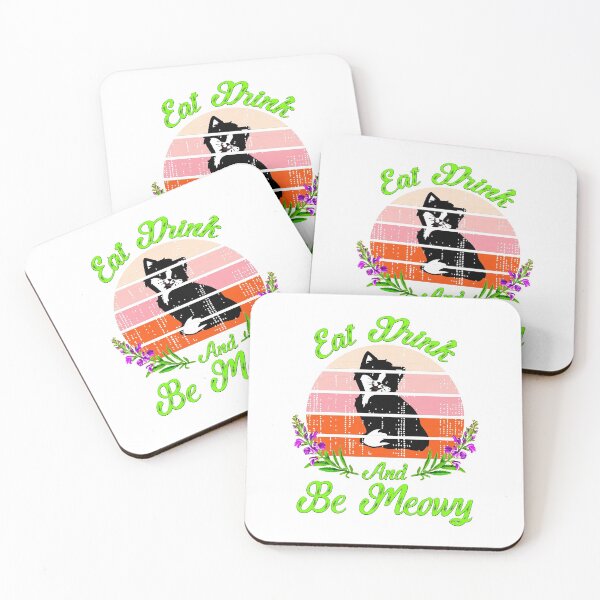Item preview, Eat Drink And Be Meowy Funny  cat T-Shirt Quotes, Novelty Mom cat Gift, Gift Idea for Anniversary, Wedding, Mother's Day, Father's Day, Graduation, Thanksgiving, Christmas & New Year's day. designed and sold by KHRO.