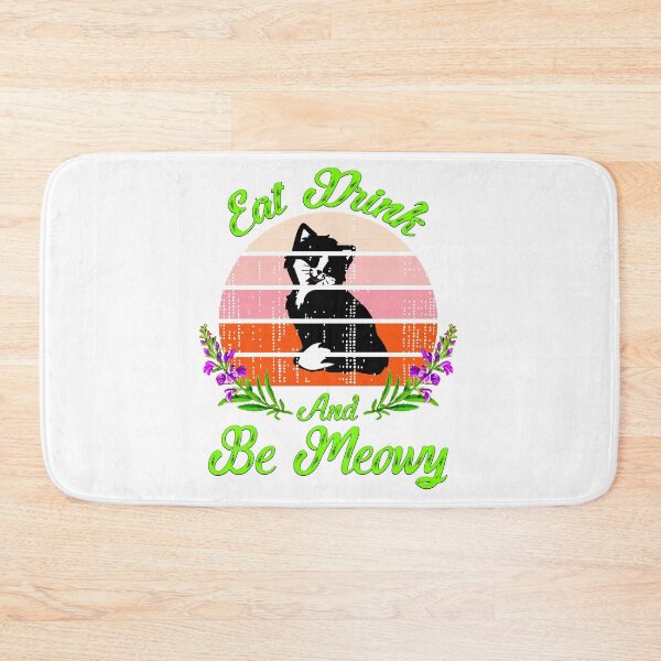 Item preview, Eat Drink And Be Meowy Funny  cat T-Shirt Quotes, Novelty Mom cat Gift, Gift Idea for Anniversary, Wedding, Mother's Day, Father's Day, Graduation, Thanksgiving, Christmas & New Year's day. designed and sold by KHRO.