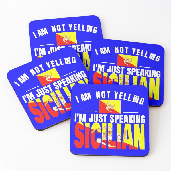 Item preview, I'm Not Yelling I'm Proud To Be Sicilian Flag T Shirt Merch designed and sold by PRINTS2HOT.