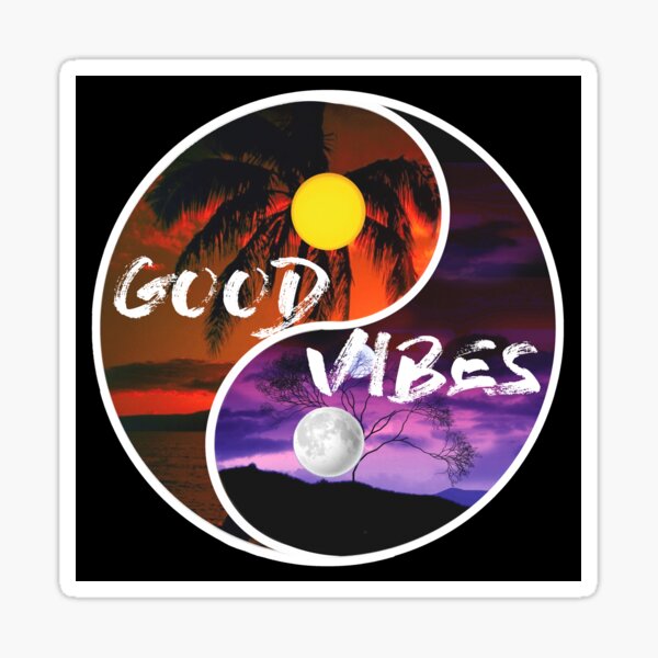 Good Vibes - yin and yang  Sticker