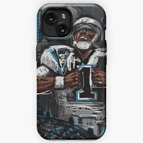 NFL Gameday iPhone X Case  Carolina Panthers Light Blue Textured Back  Cover on Black TPU Skin