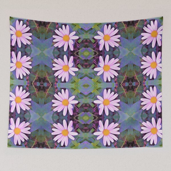 Item preview, Retro Pink Daisy Flower Pattern designed and sold by myrubiogarden.