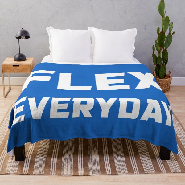 Item preview, Flex everyday white on blue designed and sold by Pawgyle.