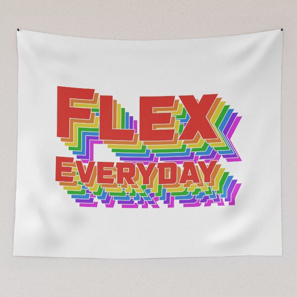 Item preview, Flex everyday rainbow white designed and sold by Pawgyle.