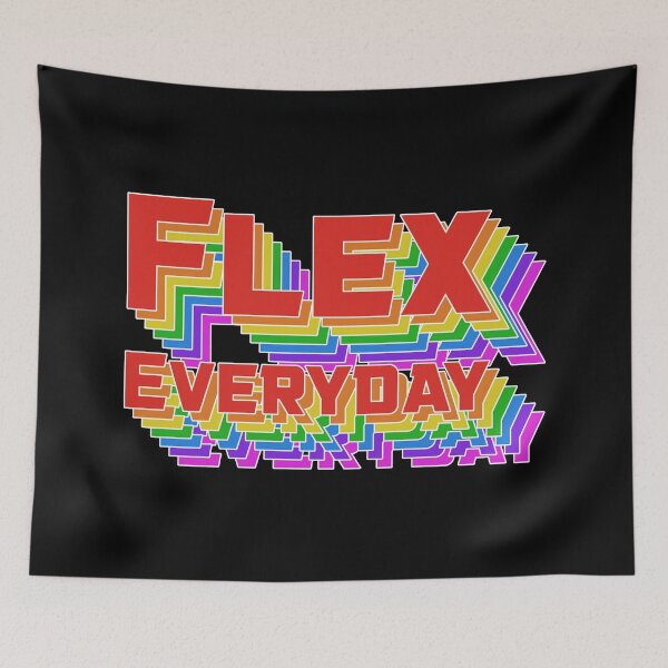 Item preview, Flex everyday rainbow black designed and sold by Pawgyle.