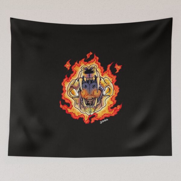 Item preview, Feline Skull in Flames - Black designed and sold by d5-OnlineStore.
