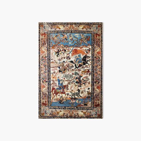 Isfahan Antique Central Persian Carpet Print Yoga Mat by Vicky  Brago-Mitchell®