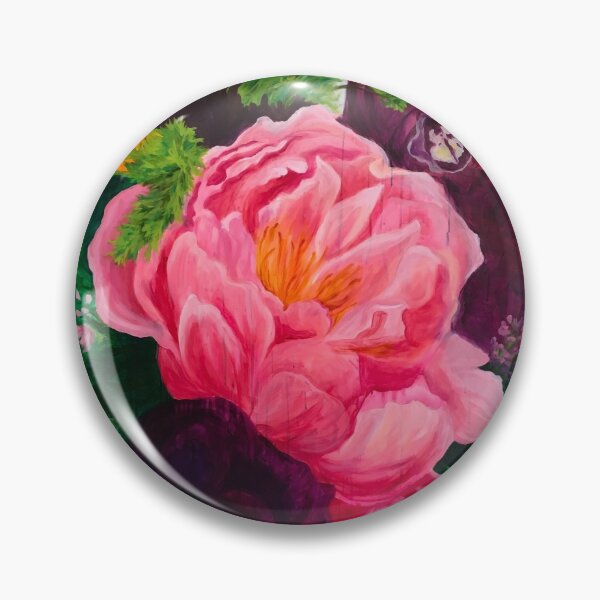 Item preview, Bold Floral peony and orchid in pink, purple and green  designed and sold by Amysgrandpacat.