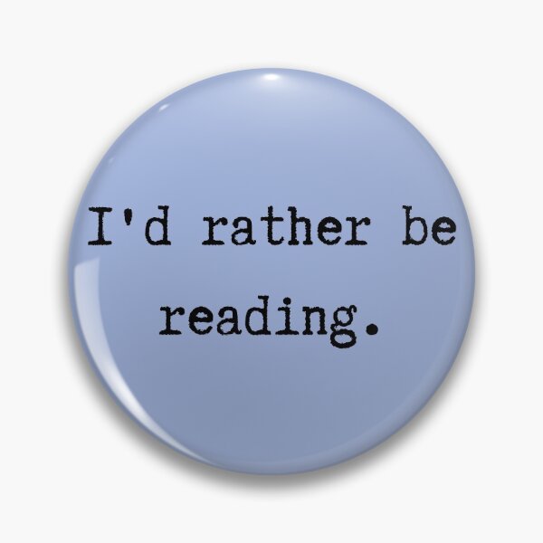 Item preview, I'd rather be reading | Book lovers | Book Geeks | Typewriter font | Light Steel Blue designed and sold by Jeleedesigns.