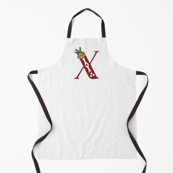 Item preview, Alphabet Letter X, Leopard Buffalo Plaid Christmas Design designed and sold by MonogramHQ.