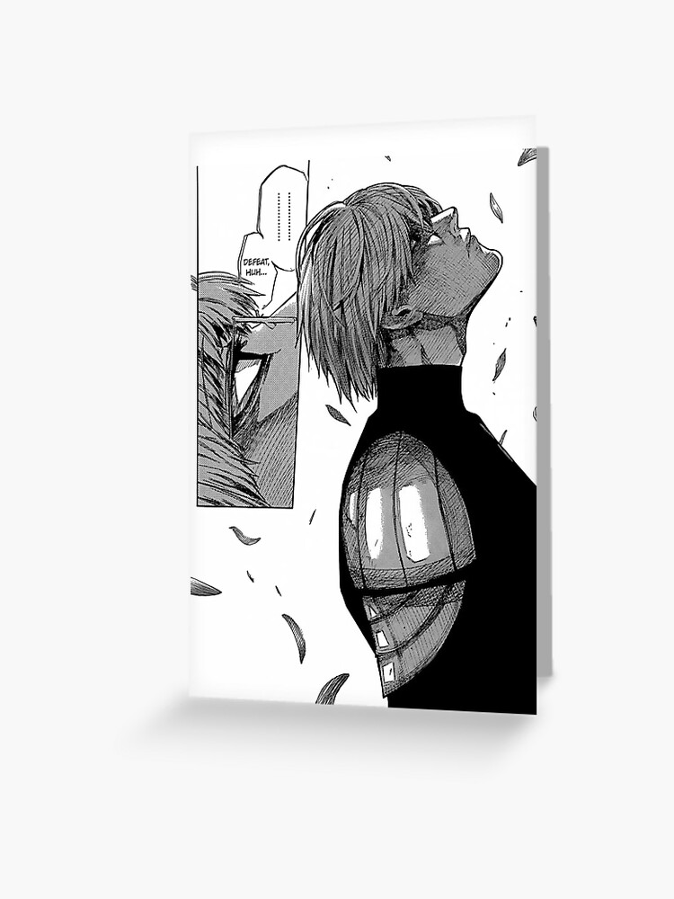 Tokyo Ghoul Kaneki Ken Manga Panel Greeting Card By Adriannadam Redbubble